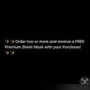 Order two or more and get a premium mask FREE